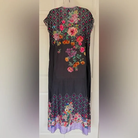Johnny Was Dress Silk Mystic Midi Dress size Small - Picture 6 of 16